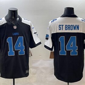 Black Detroit Lions #14 Amon-Ra St. Brown Alternate F.U.S.E. 2024 Michigan Patch Vapor Limited Stitched Jersey - DTL87