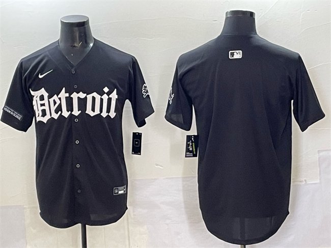 Black Detroit Lions Blank 'Motor Gothic Edition' Vapor Premier Limited Stitched Jersey - DTL05