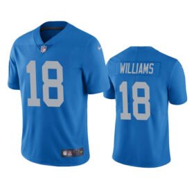 Blue Detroit Lions #18 Jameson Williams Vapor Untouchable Limited Stitched Jersey - DTL183