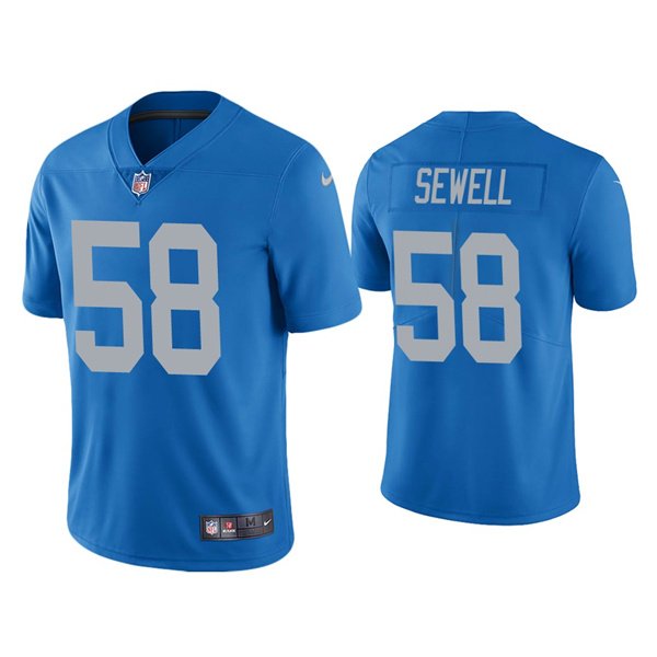 Blue Detroit Lions #58 Penei Sewell 2021 NFL Draft Vapor Untouchable Limited Stitched NFL Jersey - DTL59