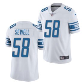 White Detroit Lions #58 Penei Sewell 2021 NFL Draft Vapor Untouchable Limited Stitched NFL Jersey - DTL270