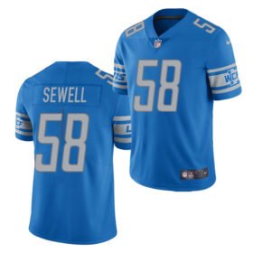 Blue Detroit Lions #58 Penei Sewell 2021 NFL Draft Vapor Untouchable Limited Stitched NFL Jersey - DTL262