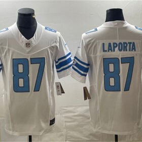 White Detroit Lions #87 Sam LaPorta 2023 F.U.S.E. Vapor Untouchable Limited Stitched Jersey - DTL155