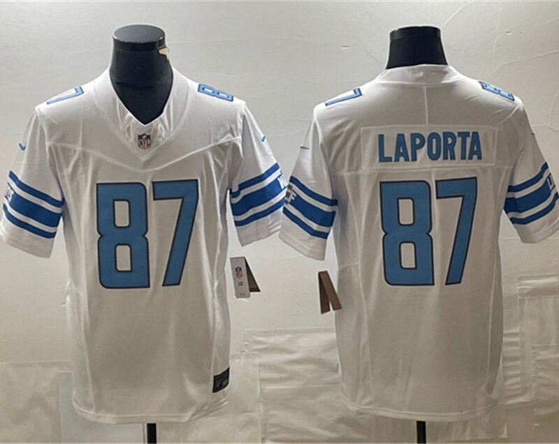 White Detroit Lions #87 Sam LaPorta 2023 F.U.S.E. Vapor Untouchable Limited Stitched Jersey - DTL155