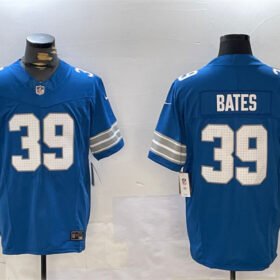Blue Detroit Lions #39 Jake Bates 2024 F.U.S.E. Vapor Limited Stitched Jersey - DTL247