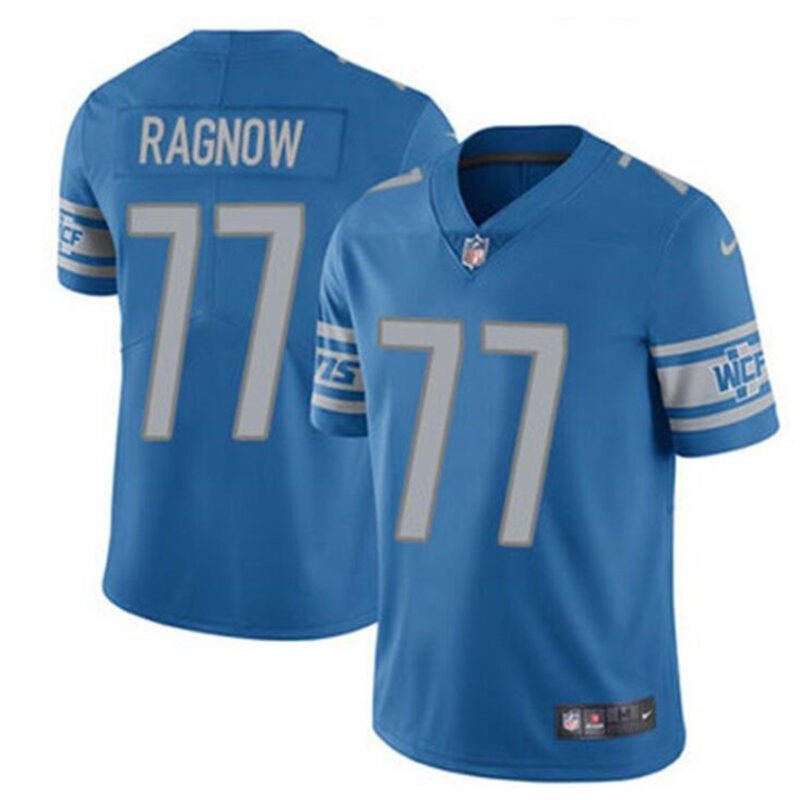 Blue Detroit Lions #77 Frank Ragnow Vapor Untouchable Limited Stitched Jersey - DTL192