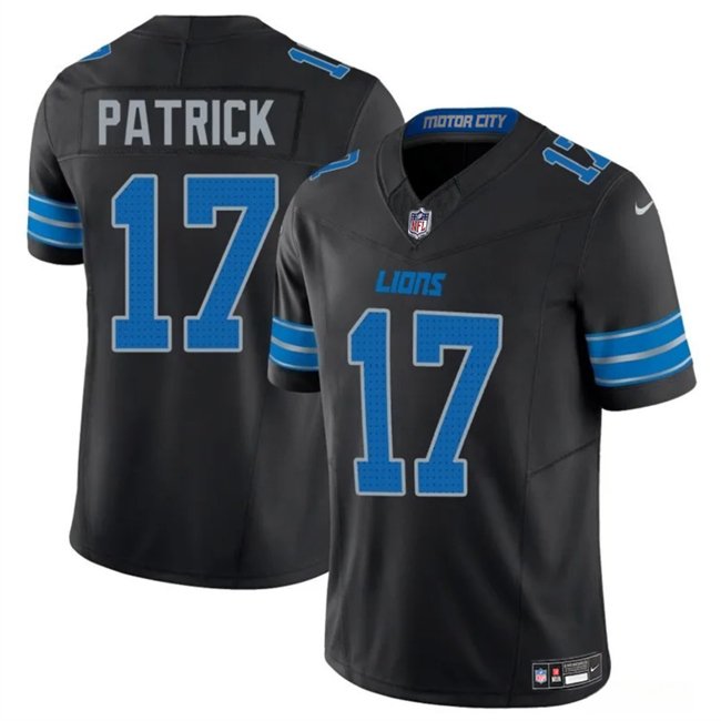 Black Detroit Lions #17 Tim Patrickn 2024 F.U.S.E. 2nd Alternate Vapor Limited Stitched Jersey - DTL339