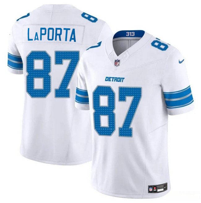 White Detroit Lions #87 Sam LaPorta 2024 F.U.S.E. Vapor Limited Stitched Jersey - DTL366