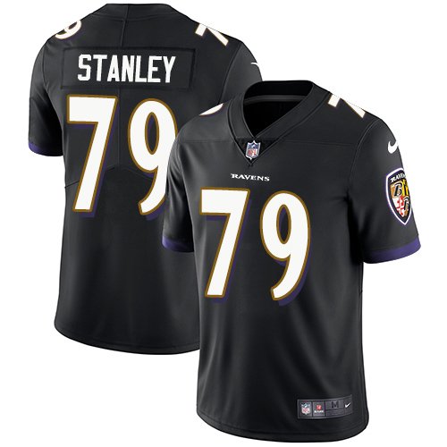 Nike Ravens #79 Ronnie Stanley Black Alternate Stitched NFL Vapor Untouchable Limited Jersey - BRJ255