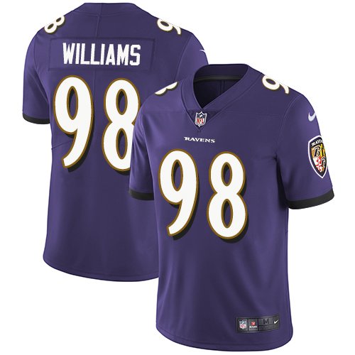 Nike Ravens #98 Brandon Williams Purple Team Color Stitched NFL Vapor Untouchable Limited Jersey - BRJ42