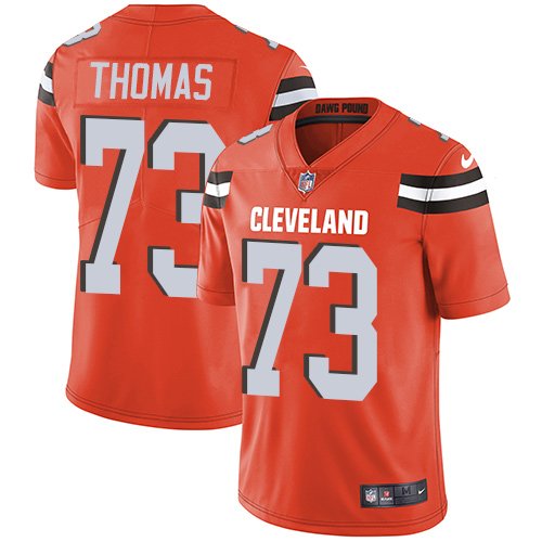 Nike Browns #73 Joe Thomas Orange Alternate Stitched NFL Vapor Untouchable Limited Jersey - CLB267
