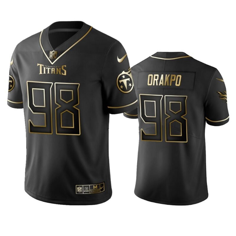Titans #98 Brian Orakpo Stitched NFL Vapor Untouchable Limited Black Golden Jersey - TNT94