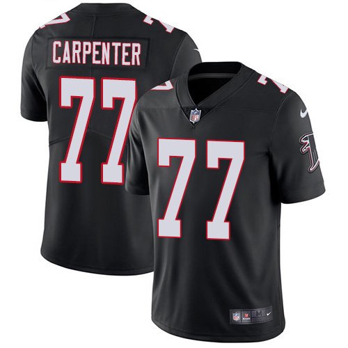 Nike Falcons #77 James Carpenter Black Alternate Stitched NFL Vapor Untouchable Limited Jersey - AFJ228
