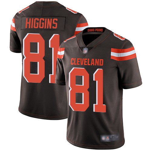 Nike Browns #81 Rashard Higgins Brown Team Color Stitched NFL Vapor Untouchable Limited Jersey - CLB205
