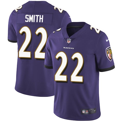 Nike Ravens #22 Jimmy Smith Purple Team Color Stitched NFL Vapor Untouchable Limited Jersey - BRJ18