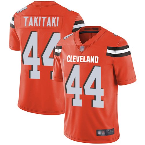 Nike Browns #44 Sione Takitaki Orange Alternate Stitched NFL Vapor Untouchable Limited Jersey - CLB266
