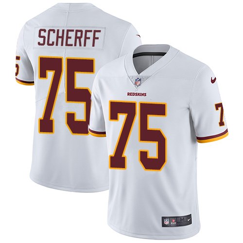 Nike Redskins #75 Brandon Scherff White Stitched NFL Vapor Untouchable Limited Jersey - WAC187