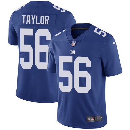 Nike Giants #56 Lawrence Taylor Royal Blue Team Color Stitched NFL Vapor Untouchable Limited Jersey - NYG82