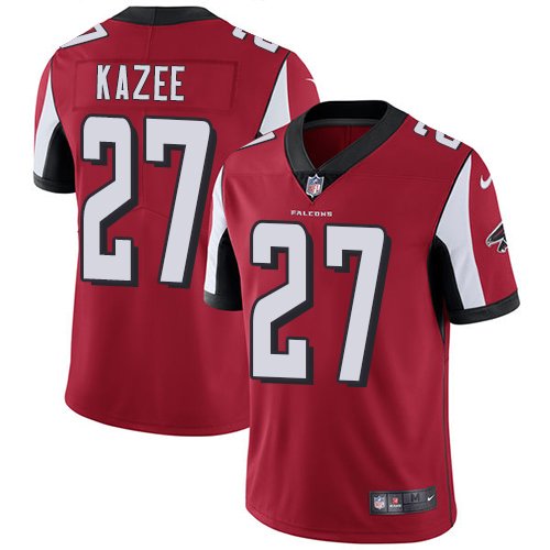Nike Falcons #27 Damontae Kazee Red Team Color Stitched NFL Vapor Untouchable Limited Jersey - AFJ46
