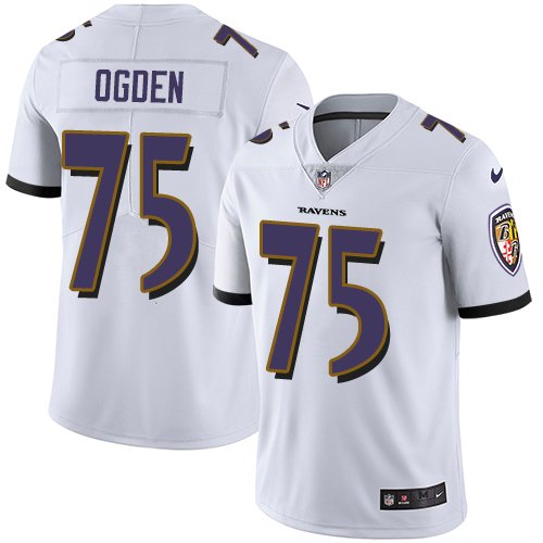 Nike Ravens #75 Jonathan Ogden White Stitched NFL Vapor Untouchable Limited Jersey - BRJ337