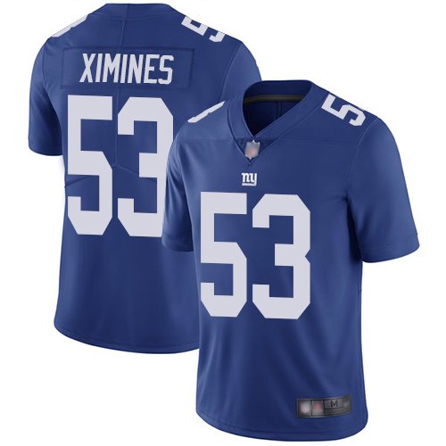 Nike Giants #53 Oshane Ximines Royal Blue Team Color Stitched NFL Vapor Untouchable Limited Jersey - NYG249
