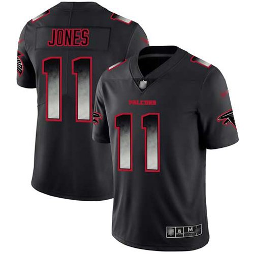 Nike Falcons #11 Julio Jones Black Stitched NFL Vapor Untouchable Limited Smoke Fashion Jersey - AFJ90