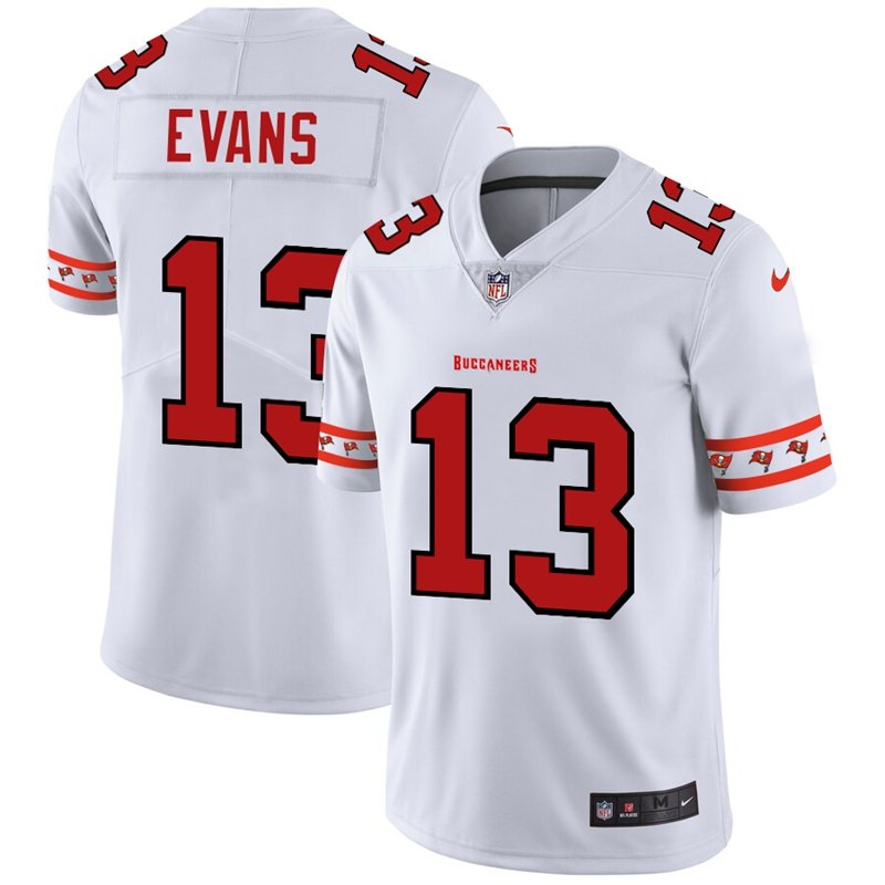 Tampa Bay Buccaneers #13 Mike Evans Nike White Team Logo Vapor Limited NFL Jersey - TBB101