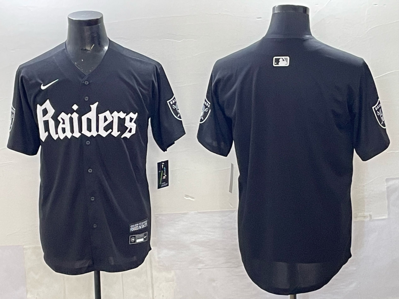 Black Las Vegas Raiders Blank 'Gothic Sin City Shadows Edition' Vapor Limited Stitched Baseball Jersey - LVR192