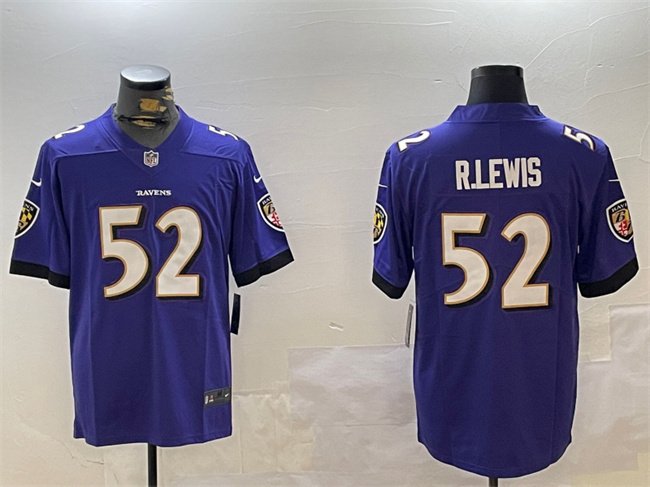 Men?s Purple Baltimore Ravens #52 Ray Lewis Vapor Untouchable Limited Football Jersey - BRJ205