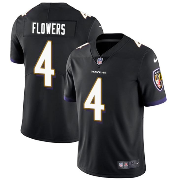 Black Baltimore Ravens #4 Zay Flowers Vapor Untouchable Football Jersey - BRJ51