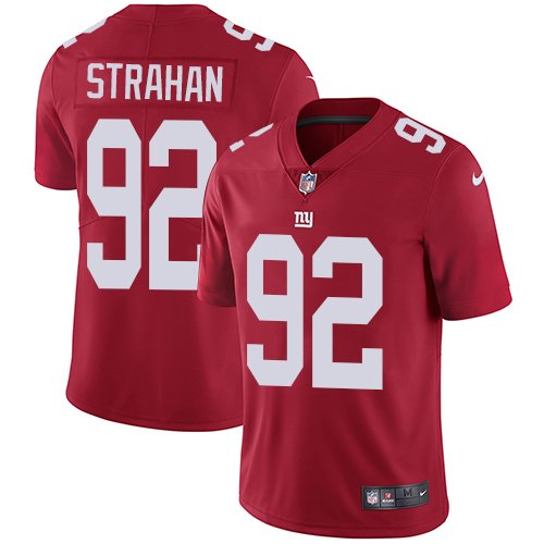 Nike Giants #92 Michael Strahan Red Alternate Stitched NFL Vapor Untouchable Limited Jersey - NYG118