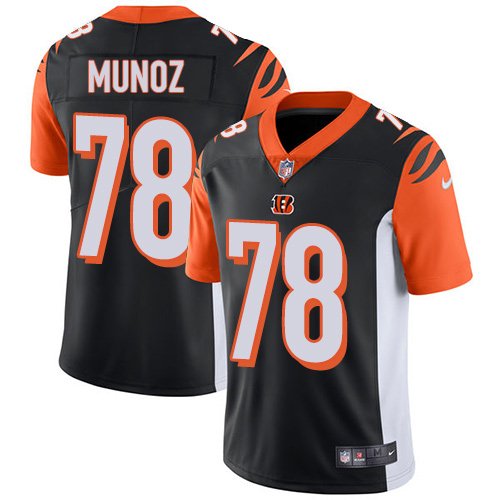 Nike Bengals #78 Anthony Munoz Black Team Color Stitched NFL Vapor Untouchable Limited Jersey - CCB48