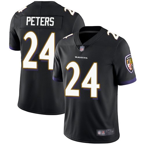 Nike Ravens #24 Marcus Peters Black Alternate Stitched NFL Vapor Untouchable Limited Jersey - BRJ320