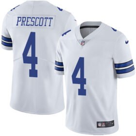 Nike Cowboys #4 Dak Prescott White Stitched NFL Vapor Untouchable Limited Jersey - DLC352