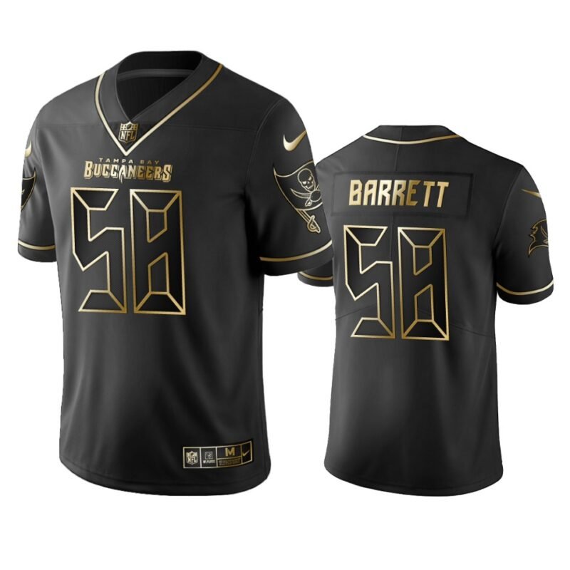 Buccaneers #58 Shaquil Barrett Stitched NFL Vapor Untouchable Limited Black Golden Jersey - TBB18