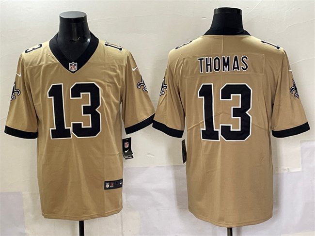 Gold New Orleans Saints #13 Michael Thomas Alternate Vapor Limited Stitched Football Jersey - NOS257