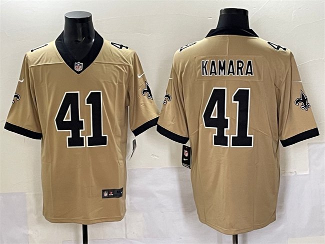 Gold New Orleans Saints #41 Alvin Kamara Alternate Vapor Limited Stitched Football Jersey - NOS169