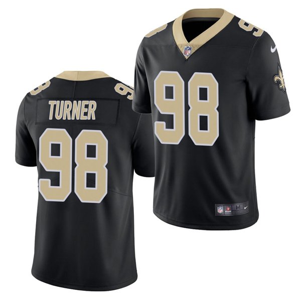 Black New Orleans Saints Saints #98 Payton Turner 2021 NFL Draft Vapor Untouchable Limited Stitched Jersey - NOS245