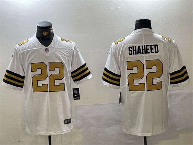 White New Orleans Saints #22 Rashid Shaheed Vapor Limited Stitched Football Jersey - NOS72