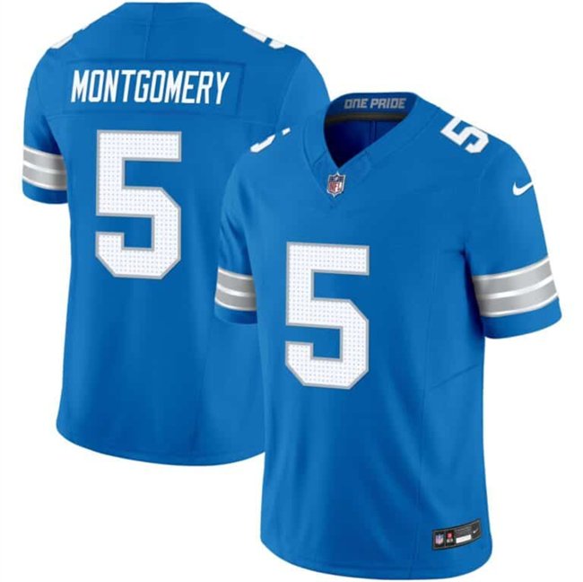 Blue Detroit Lions #5 David Montgomery 2024 F.U.S.E. Vapor Limited Stitched Jersey - DTL96