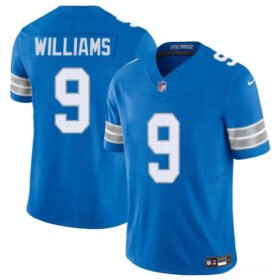 Blue Detroit Lions #9 Jameson Williams 2024 F.U.S.E. Vapor Limited Stitched Jersey - DTL257