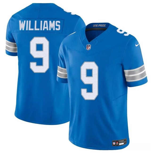Blue Detroit Lions #9 Jameson Williams 2024 F.U.S.E. Vapor Limited Stitched Jersey - DTL257