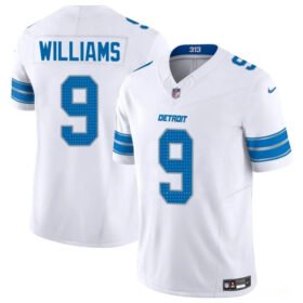 White Detroit Lions #9 Jameson Williams 2024 F.U.S.E. Vapor Limited Stitched Jersey - DTL104