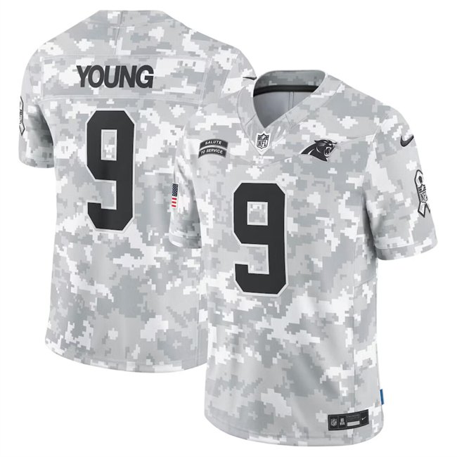 Arctic Camo Carolina Panthers #9 Bryce Young 2024 Salute To Service Limited Stitched Football Jersey - CPJ12