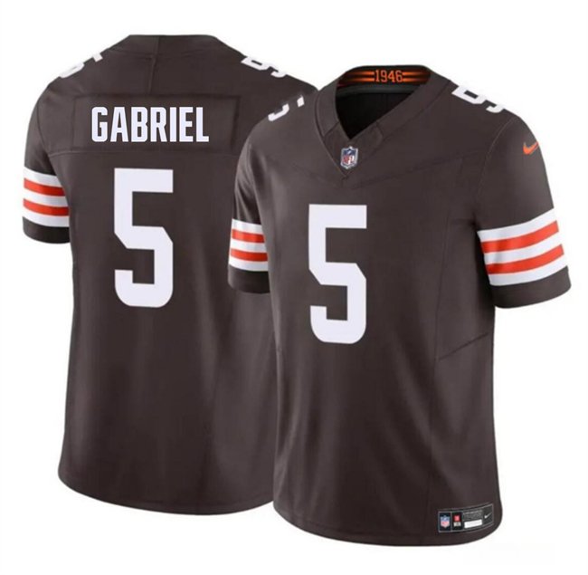 Brown Cleveland Browns #5 Dillon Gabriel 2025 Draft F.U.S.E. Vapor Limited Stitched Football Jersey - CLB01