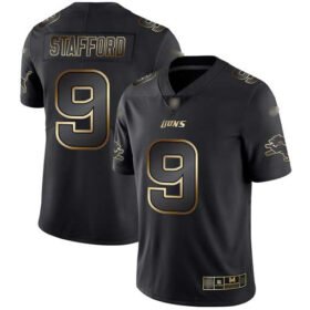 Nike Lions #9 Matthew Stafford Black/Gold Stitched NFL Vapor Untouchable Limited Jersey - DTL225