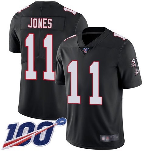 Nike Falcons #11 Julio Jones Black Alternate Stitched NFL 100th Season Vapor Limited Jersey - AFJ203