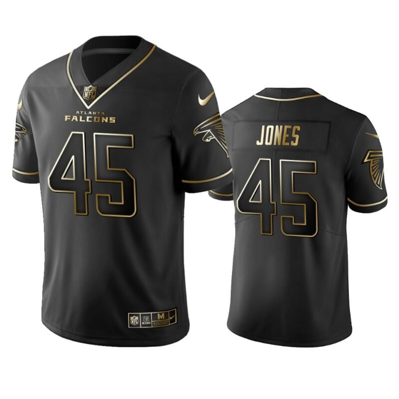 Falcons #45 Deion Jones Stitched NFL Vapor Untouchable Limited Black Golden Jersey - AFJ204