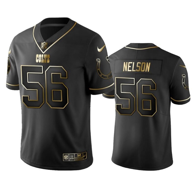 Colts #56 Quenton Nelson Stitched NFL Vapor Untouchable Limited Black Golden Jersey - IDC246