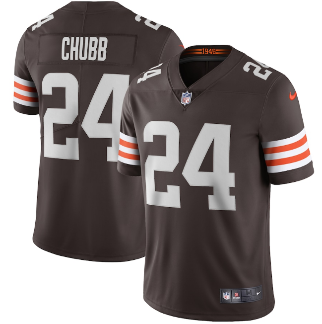 Cleveland Browns #24 Nick Chubb New Brown Vapor Untouchable Limited NFL Stitched Jersey - CLB303